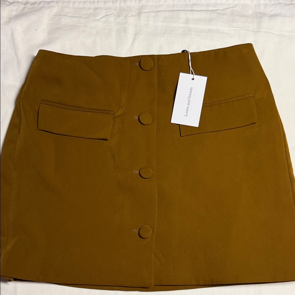 Lovers and friends brand Button-Front Tan Skirt